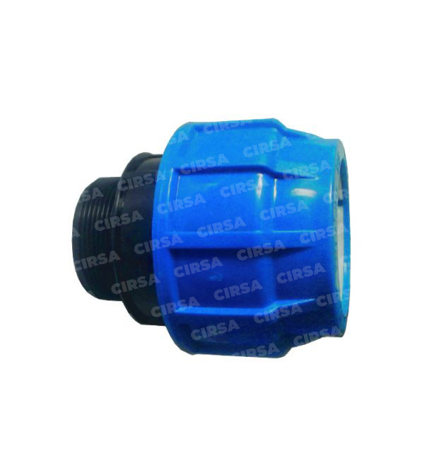 ADAPTADOR HDPE COMPRESIÓN R/MACHO PN-10