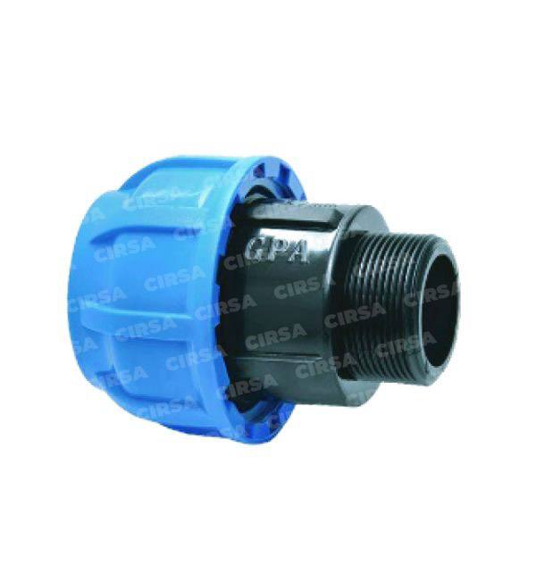 ADAPTADOR HDPE COMPRESIÓN R/MACHO PN-16