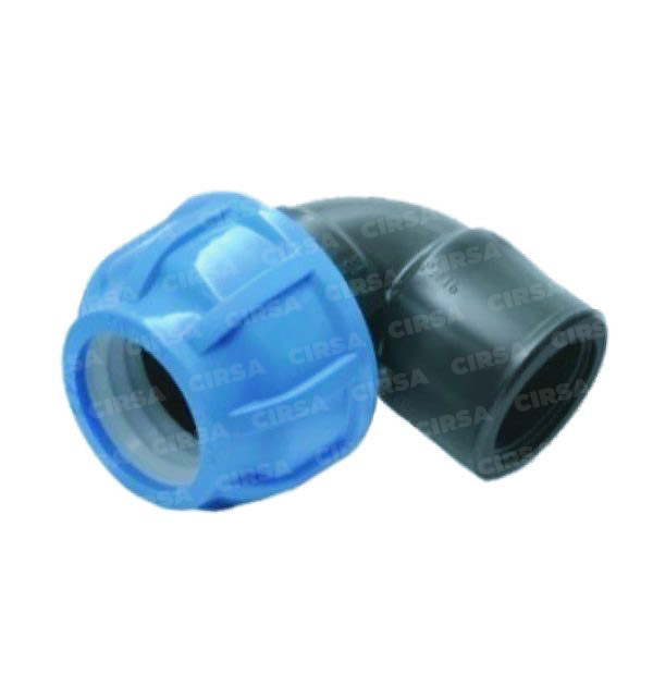 CODO HDPE COMPRESIÓN MANGUERA – R/HEMBRA PN-16