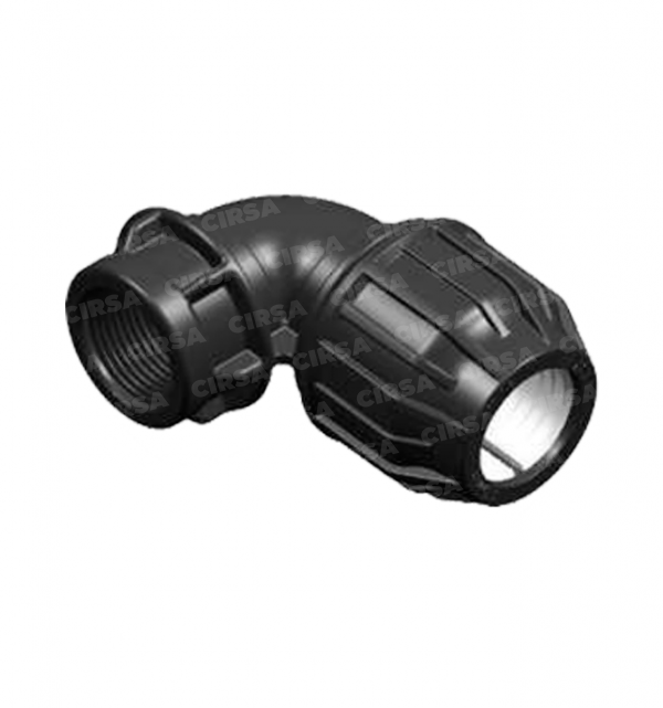 CODO HDPE COMPRESIÓN MANGUERA – R/HEMBRA PN-16