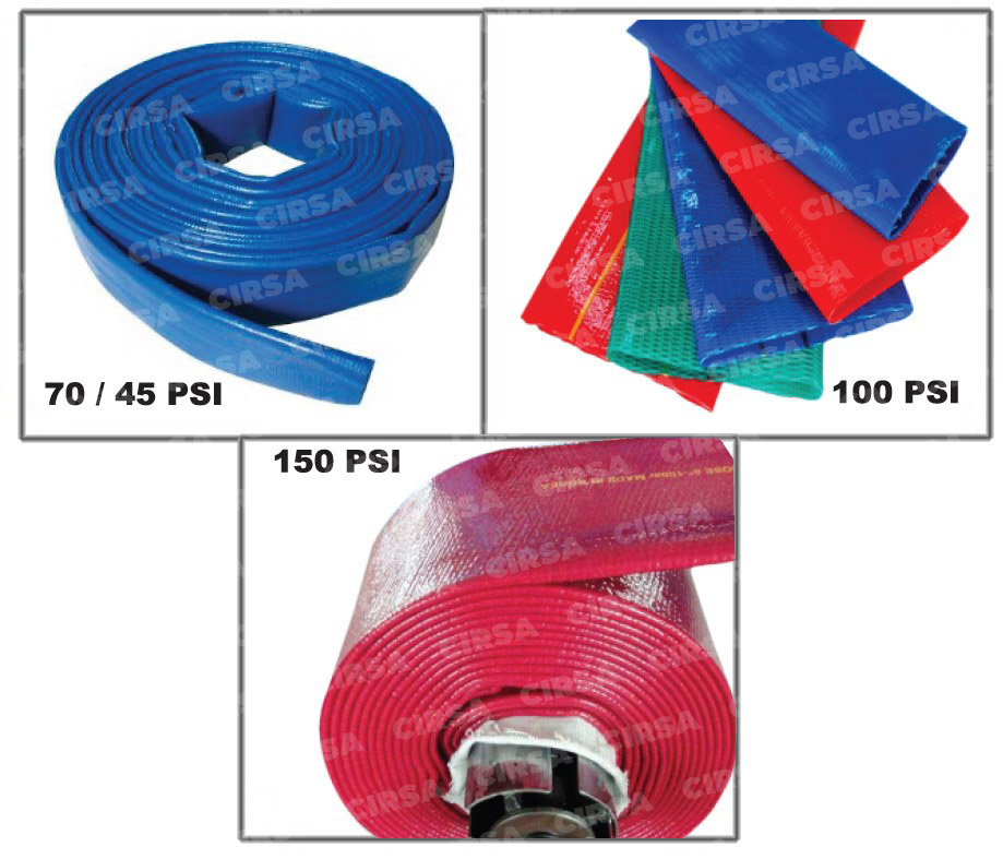 MANGUERA DE PVC DESCARGA PLANA, mangueras pvc